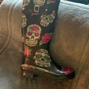 Norty Skull Rain Boots Boots Size 6